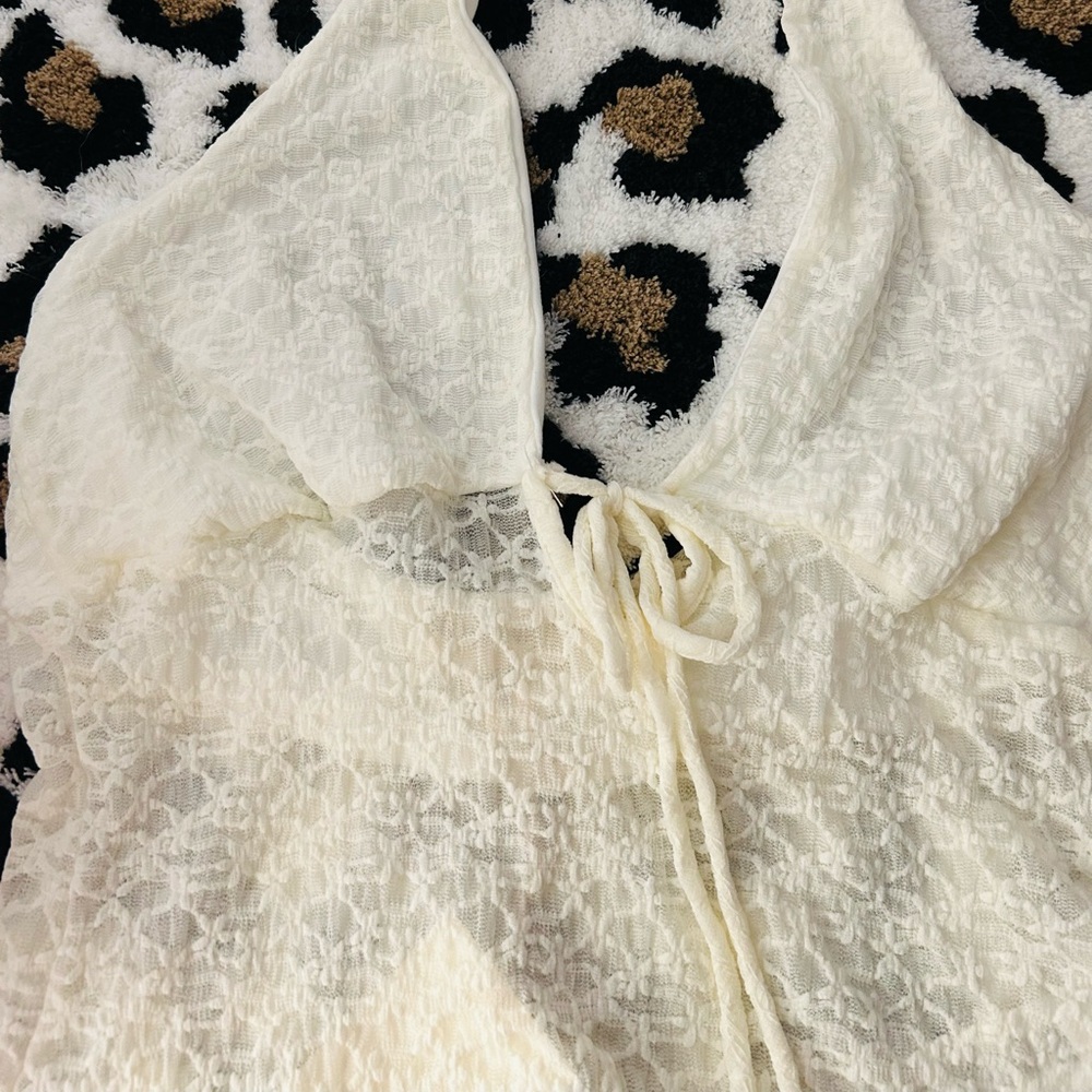 See You Monday Ivory Lace Halter